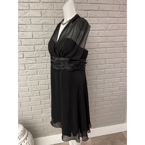 S.L. Fashions Black Halter Dress Size 18 - Picture 3 of 10